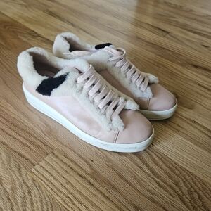 Prada Pink Fur Lined Sneakers